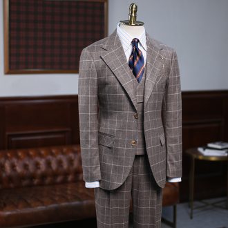 Men's Three Piece Suit(New)  Windowpane Suit