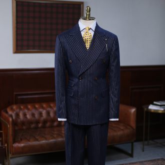 Men's suit(No pants)  Charcoal Suit Black Gray  PinStripe