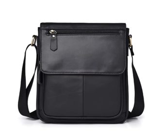 [Upgraded Black]New Style Leather Messenger Bag-[24CM*7CM*25CM]