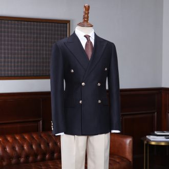 Men's double breasted suit(New)  Charcoal Suit Black Gray