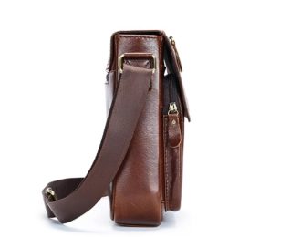 [Upgraded Red Coffee]New Style Leather Messenger Bag-[24CM*7CM*25CM]